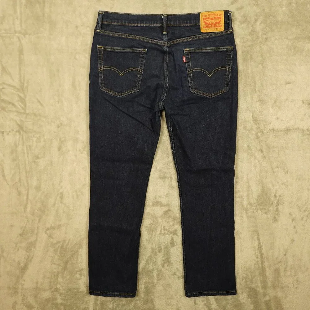 Levi's jeans 514 straight fit men's 36x32 blue denim red‎ tab